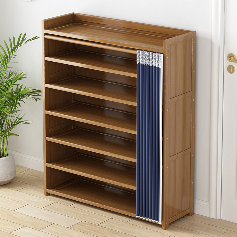 鞋架家用门口现代简约防尘鞋柜实木玄关收纳柜置物柜出租房储物柜