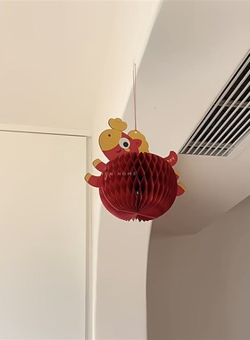 2026新年马年吉祥物挂件立体蜂窝纸生肖小马摆件春节元旦桌面装饰