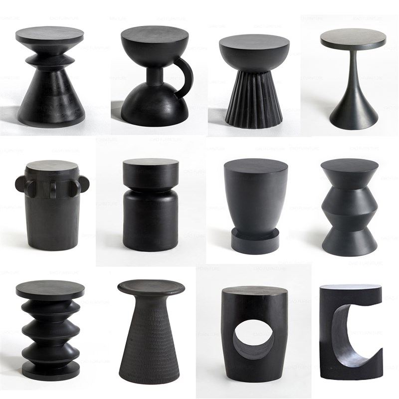 idao宜道个性设计师客厅沙发茶几墩子边几床头柜坐凳艺术简约装饰