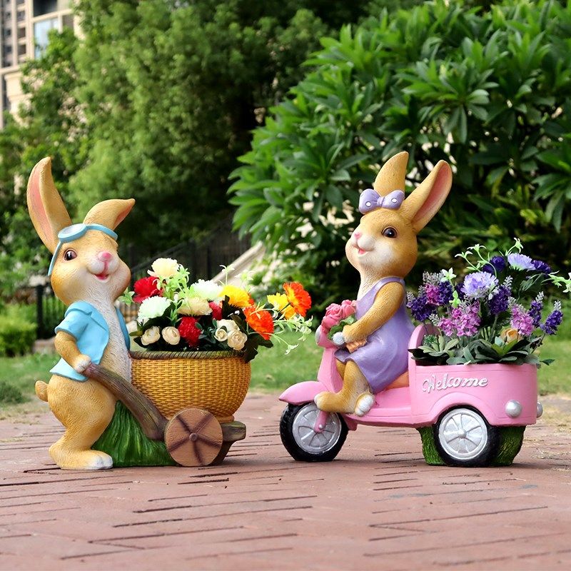 花园景观可爱兔子花盆装饰品动物摆件幼儿园布置可爱仿真,家居饰品,户外/庭院摆件,淘宝优惠券,粉丝福利购,淘宝优惠卷
