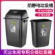 洁净室ESD防静电垃圾桶塑料无盖方形收纳桶无尘室大容量翻盖箱