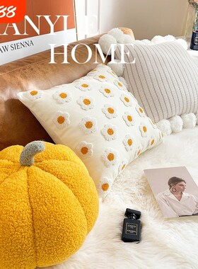 南瓜抱枕可爱毛绒客厅沙发靠枕卧室床上靠垫款红色奶油绿色棕色
