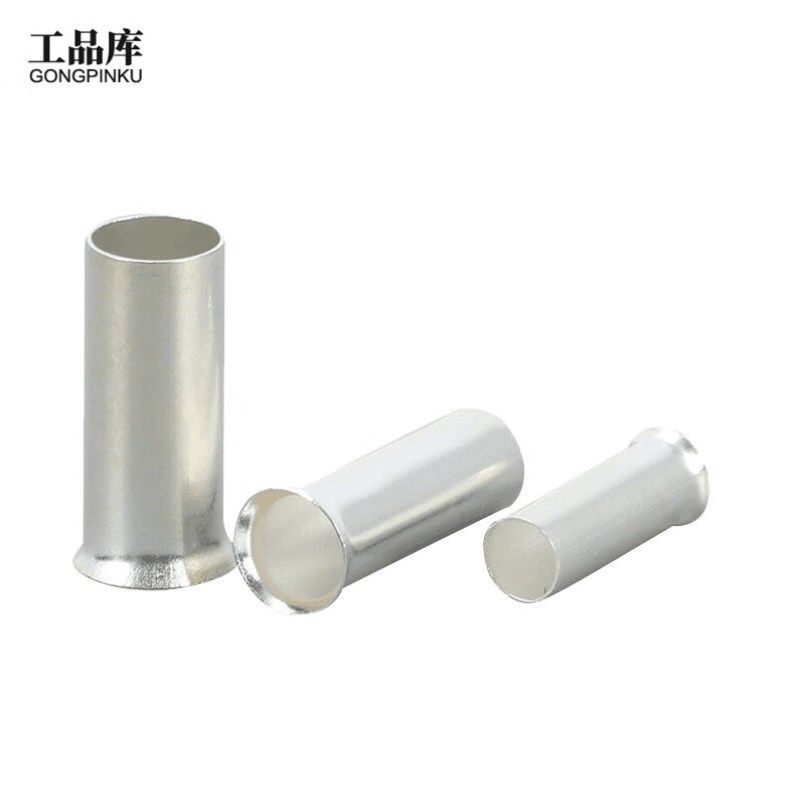 工品库EN管型端子冷压接线端子紫铜镀银铜管连接管铜鼻EN2510紫铜