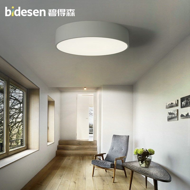 圆形吸顶灯饰简约现代房间卧室灯具LED大气创意家用客厅餐厅