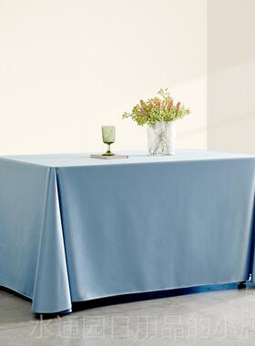 正品会布议感桌桌定酒店长方制形纯色轻奢高级白色ins风台布甜品