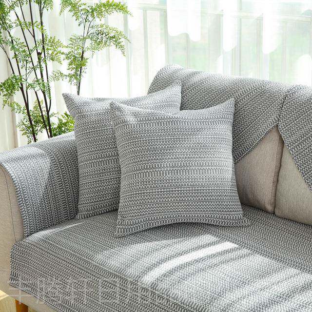 正品棉定麻发垫套四季用款布艺防滑高档轻奢通风亚麻沙沙发巾盖布