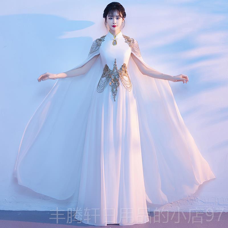 正品202新款童服礼高端5女童古筝旗袍演出服儿中国风合唱服礼服裙