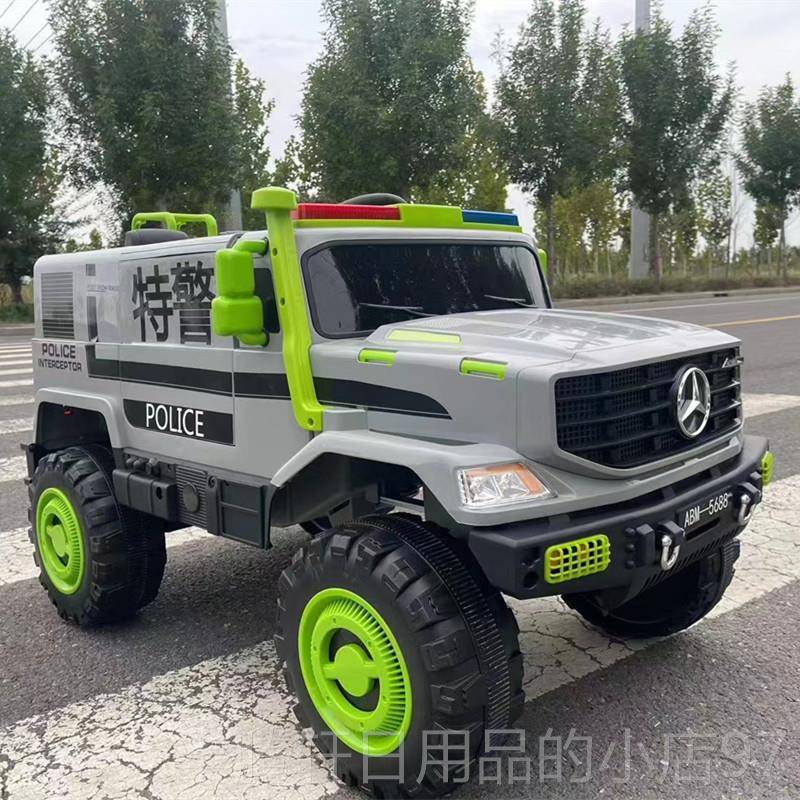 正品奔驰儿童电动汽车四轮遥控警车可坐越人宝大g小孩宝具玩车四