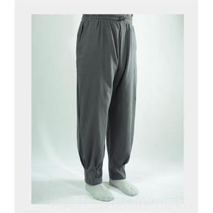 宽松和尚裤 正品 亚拉链棉麻居裤 短无褂裤 保 士水洗麻免绑腿加绒僧裤