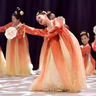 正品儿童古逸典舞表级演女孩中国舞蹈古风表演服装唐装超仙女飘裙