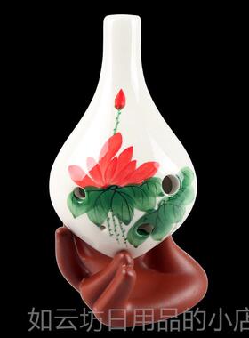 正品陶笛6 孔专业AC淘中音六孔C调手绘ocarina学乐生器初学笛追乐