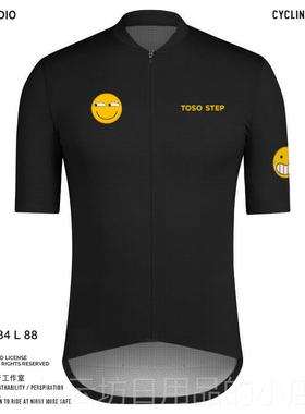 正品T车oso步黑色夏季短袖骤稽表情袋自行车运动衫笑脸滑自行路透