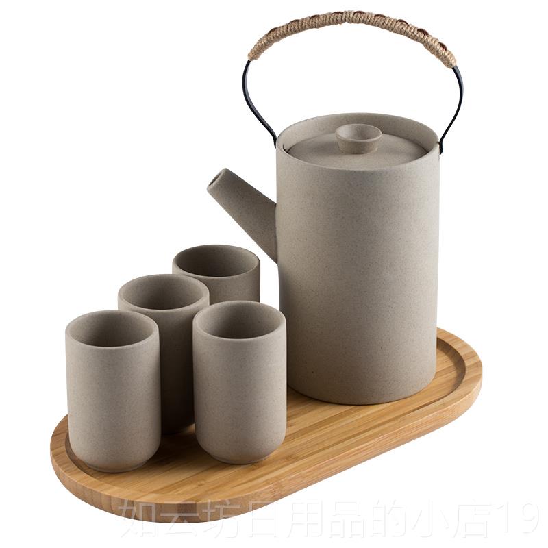 正品日式创意陶瓷水具家用杯厅水壶杯子套装客家杯居具水茶具茶杯