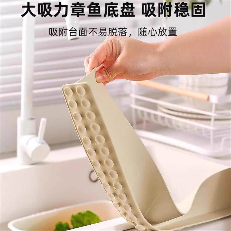 槽挡水厨房水槽洗碗池洗手盆防板溅水挡板隔板70352防矽胶挡水条