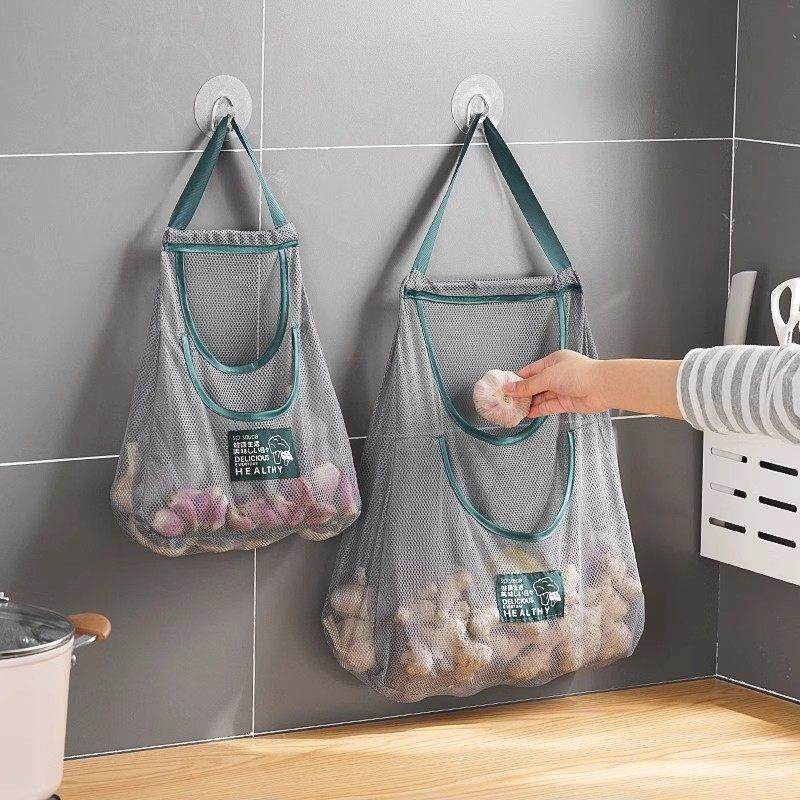 日系可挂式大蒜兜挂袋网袋生姜蒜头洋葱果蔬多功能收纳袋手提袋子,收纳整理,果蔬收纳袋,淘宝优惠券,粉丝福利购,淘宝优惠卷
