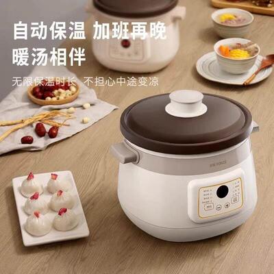 日本NTR全自动陶瓷电炖锅家用宿舍煮粥煲汤BB副食品紫砂锅文火慢