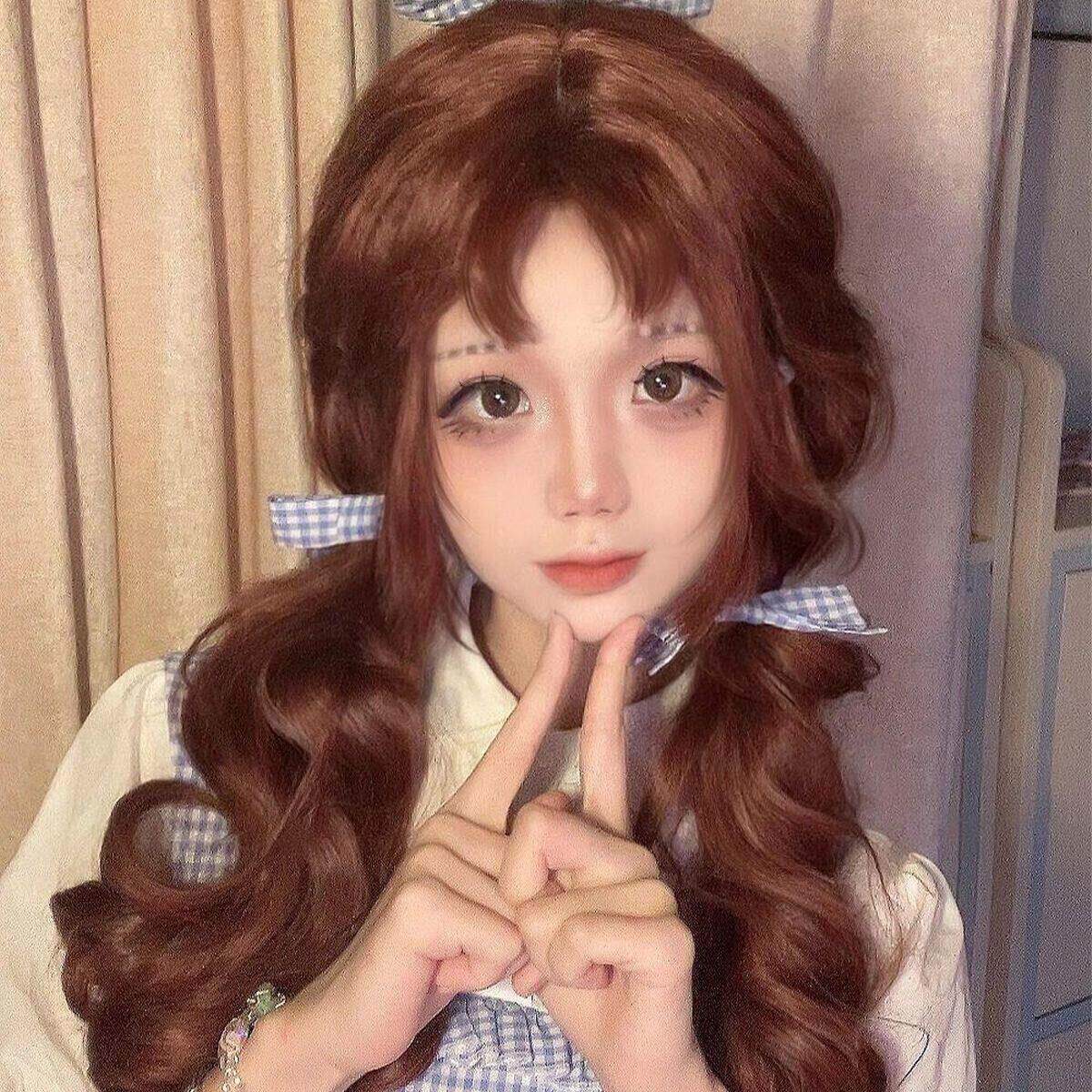 第五人格小女孩桃乐丝cos万用长卷发法式蓬松深棕色毛胚可爱假发