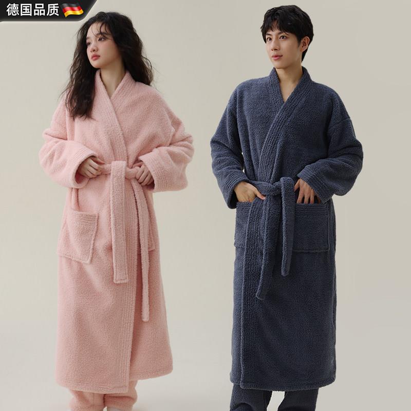 德国浴袍2025新款情侣秋冬季家居服睡袍吸水速干加厚加长浴裙浴衣
