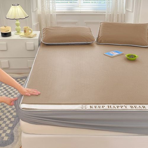 夏季冰丝席床笠款软席家用1.8m床凉席空调席单双人1.5席子可折叠