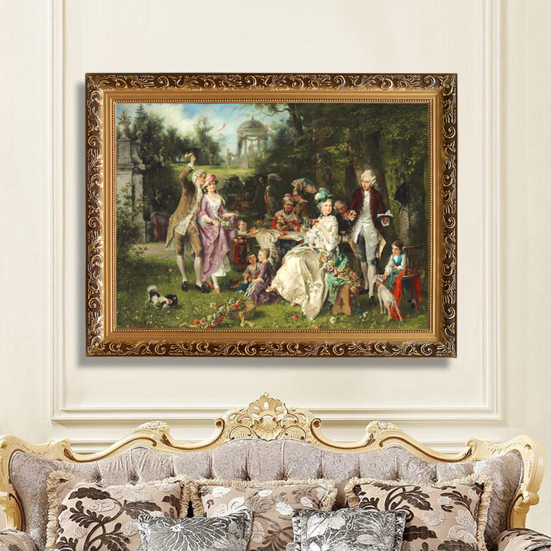 酒店配画欧式人物装饰画宫廷人物贵妇高清喷绘定可以做尺寸有框画