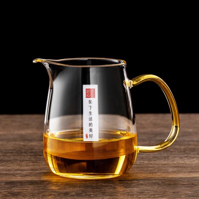 迷你玻璃公道杯高档加厚耐高温分茶器高端小号300ml茶海茶滤公杯