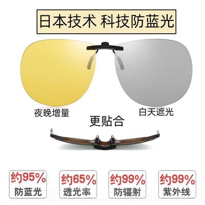 高档防镜蓝光片防辐射抗电脑疲夹片近视镜镜劳夹镜片眼夹护目镜女