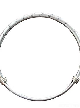 高档度一子切苦厄足银镯9拉9字99银心经万符推手镯可调节