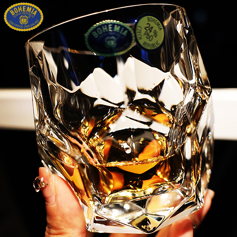 捷克BOHEMIA进口水晶玻璃威士忌洋酒杯子烈酒水杯酒具礼盒套装
