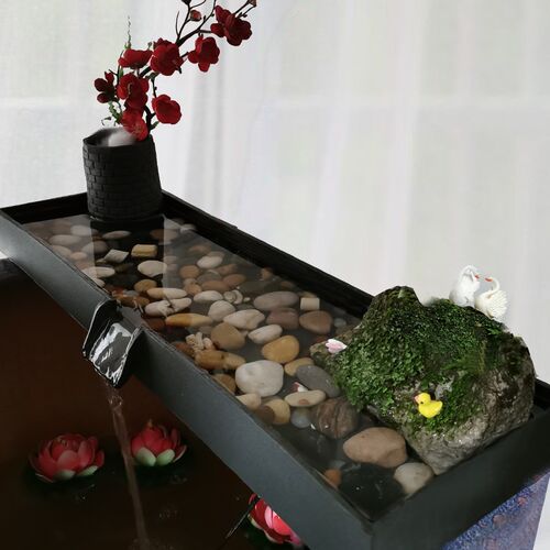 陶瓷鱼缸过滤器创意循环流水器摆件配件庭院假山喷泉循环流水器