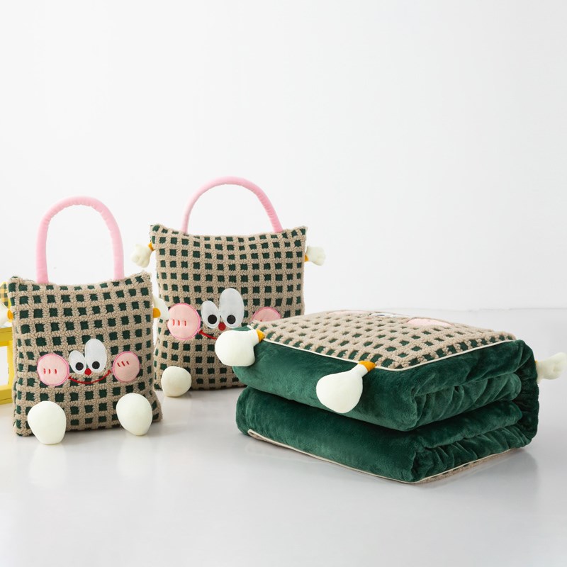 新款抱枕毯子二合一车载靠垫枕头被可爱办公室沙发午睡空调被加厚