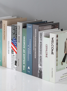 假书仿真书装饰品道具摆设模型创意客厅餐厅书架电视柜店铺小摆件