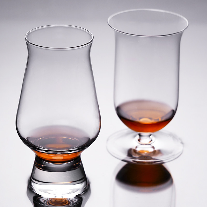 手工制作 单一麦芽威士忌杯 水晶玻璃闻香杯郁金香品鉴杯烈酒杯