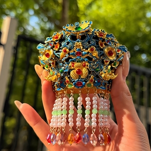 内蒙古博物院 点翠凤冠冰箱贴国风创意装饰品文创送朋友生日礼物