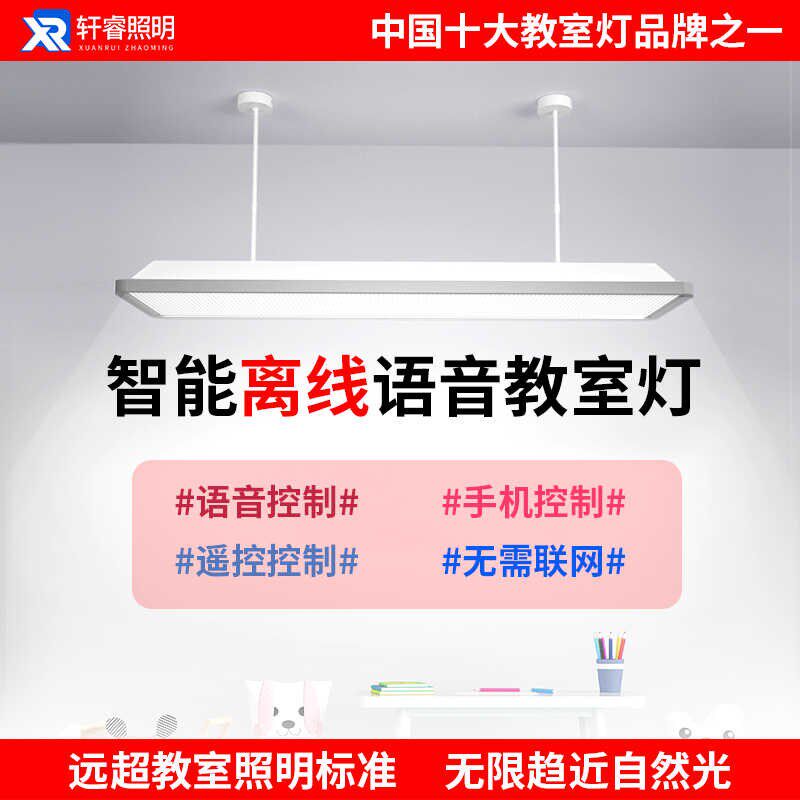 新国标儿童学习护眼灯全光谱智能离线语音教室灯防近视落地大路灯