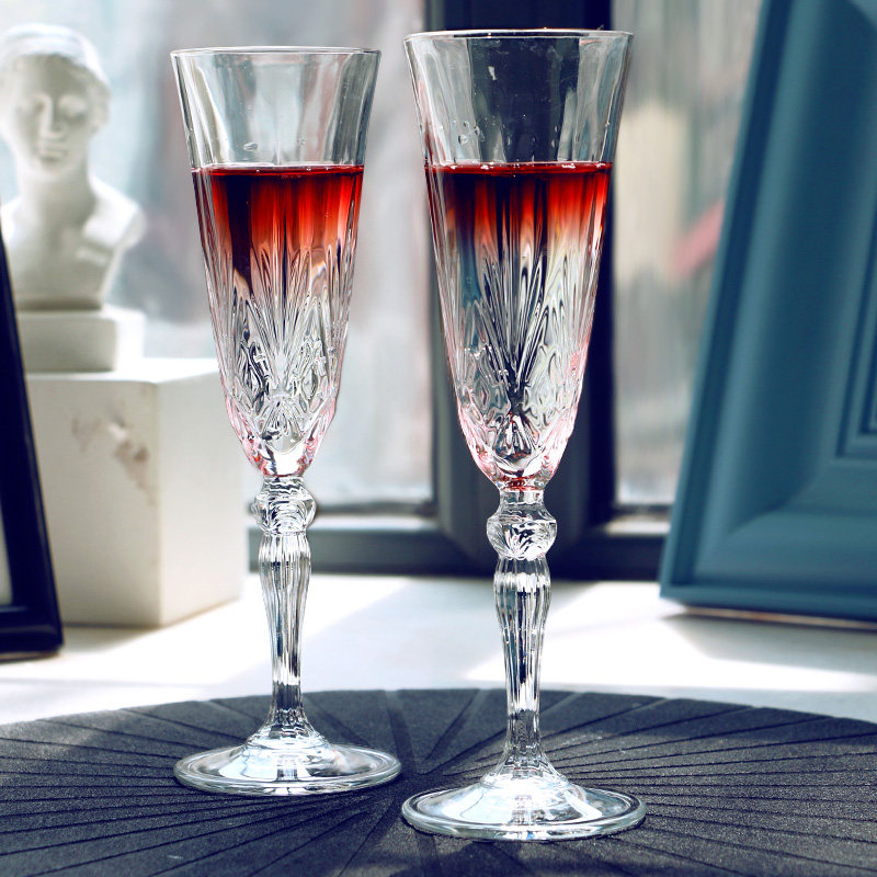 意大利RCR原装进口水晶玻璃杯子香槟杯气泡酒杯创意高脚鸡尾酒杯