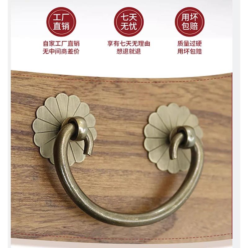 中式纯拉手抽黄铜老式屉箱家把手典古具樟木提手白铜柜门铜五金件