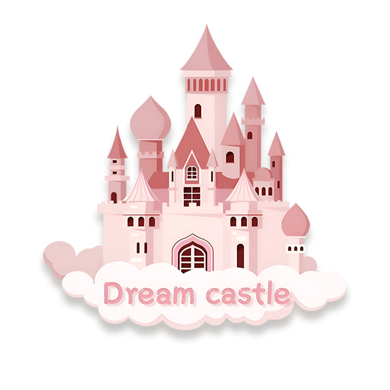 卡通简约儿童房装饰画led灯画梦幻城堡卧室床头挂画温馨房间壁画