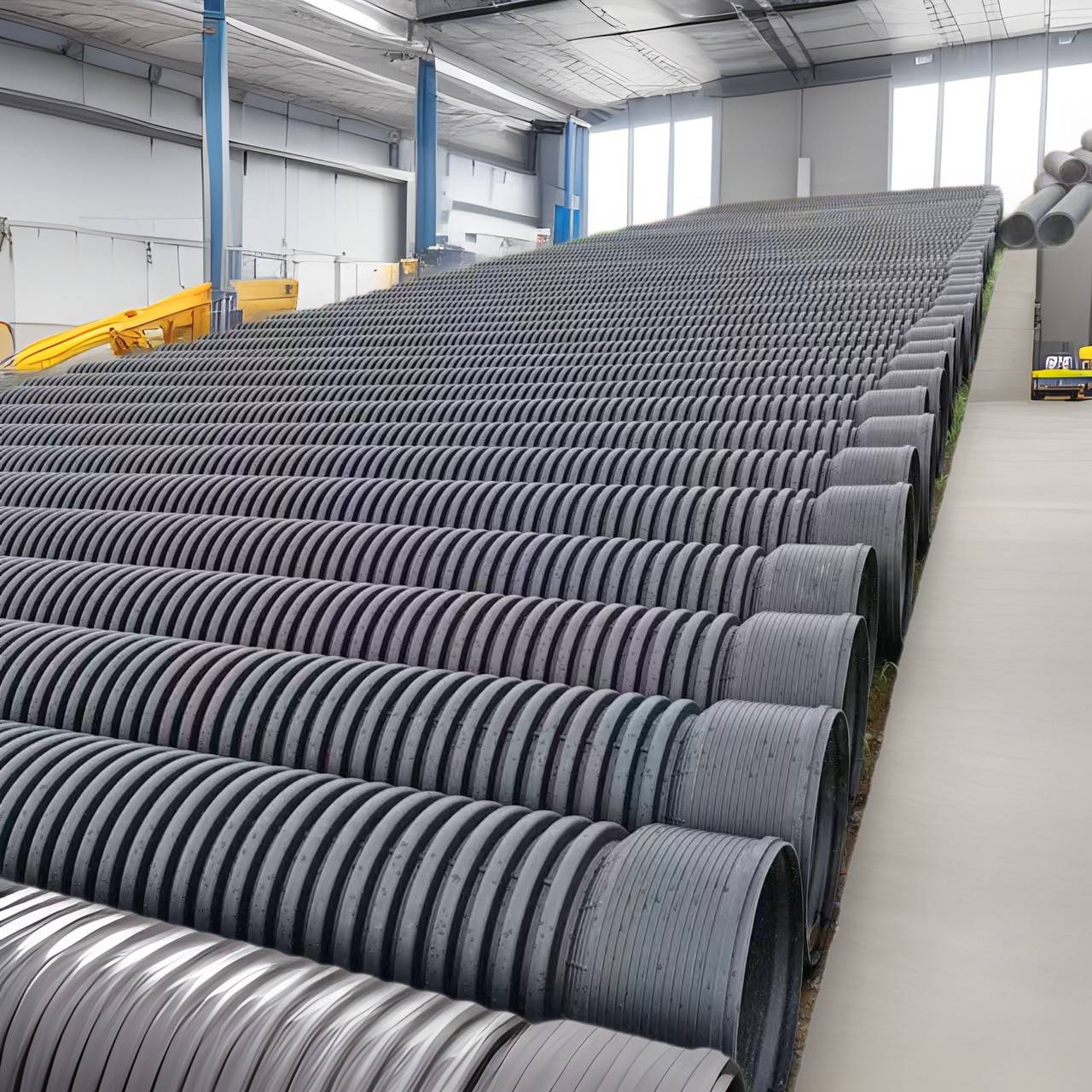 HDPE双壁波纹管DN200-1000环刚SN10市政排污管网改造排污管现货