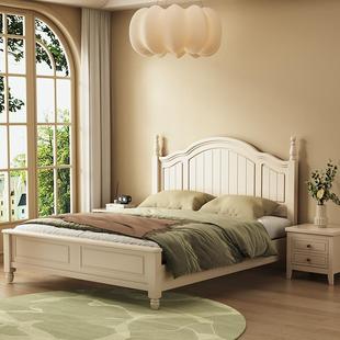 无品牌 儿m童女孩实木单 现代简白色实木35男奶油风1公主床美约式