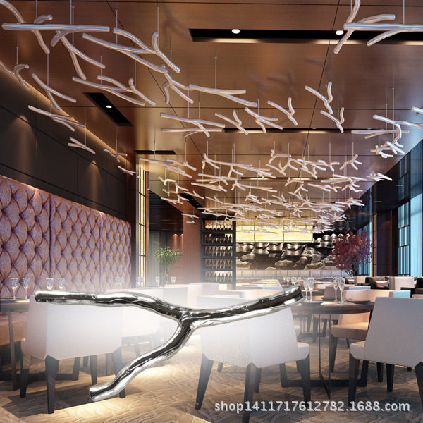 电镀树根吊饰树叉吊饰树枝吊饰酒店装饰酒店空中吊饰创意吊饰装饰