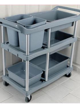 收餐8977桶车商收碗车垃圾酒店饭店餐厅万向挂轮子塑料可用移动小