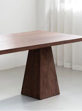 轻书工奢极简实木餐桌35036家用饭桌创意计设师桌长条桌原木大板