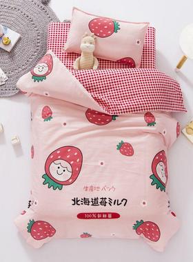 棉幼儿园被子三套含34507芯六件套婴儿童被套棉被垫褥全入园午件