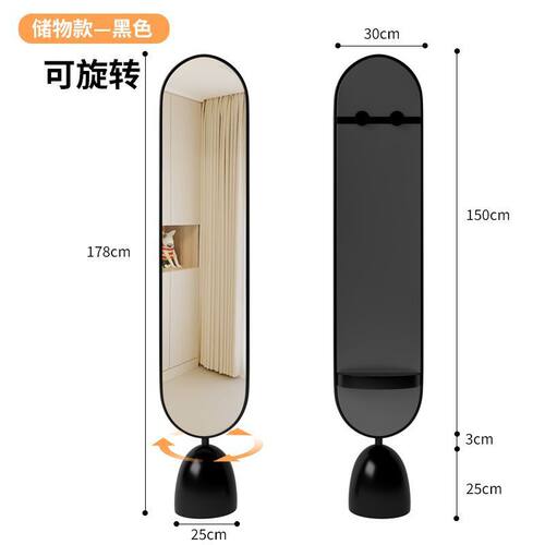 全身镜落地镜客厅卧室家用穿衣镜化妆可旋转现代极简网红轻奢镜子