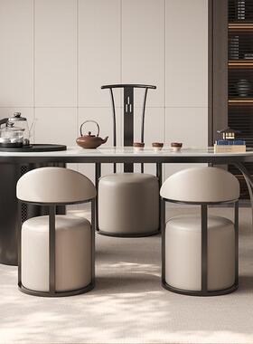 年简约台岩板茶桌岩台椅组合轻奢烧ZCU水壶一体办公室家阳用茶几