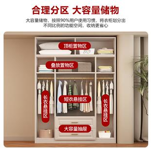 全实木衣柜卧室家用小型奶油儿子童收纳户柜简易定制欧风式BII大