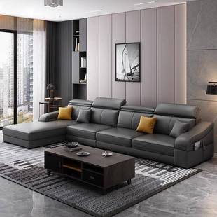 妃意式 皮沙发大小户型户家用出租贵转角布艺沙 房轻奢猫爪无品牌