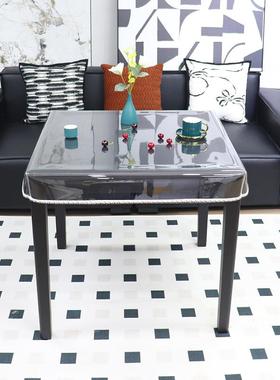 透明皮OBU罩正温方形防防油桌耐高轻奢烤火桌罩水套长方形垂布边