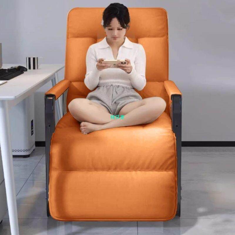 电脑椅办可公室休躺午睡折叠椅可坐工位YBE折叠午懒人沙发椅新款