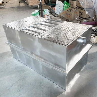 加厚不11353锈钢地式隔油池厨房餐饮沟埋三级污水地过滤沉淀油水